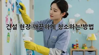 건설 현장, 깨끗하게 청소하는 방법!